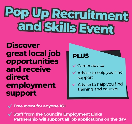 A special town centre recruitment day is being held on Wednesday 9 November 