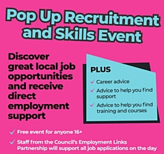A special town centre recruitment day is being held on Wednesday 9 November 